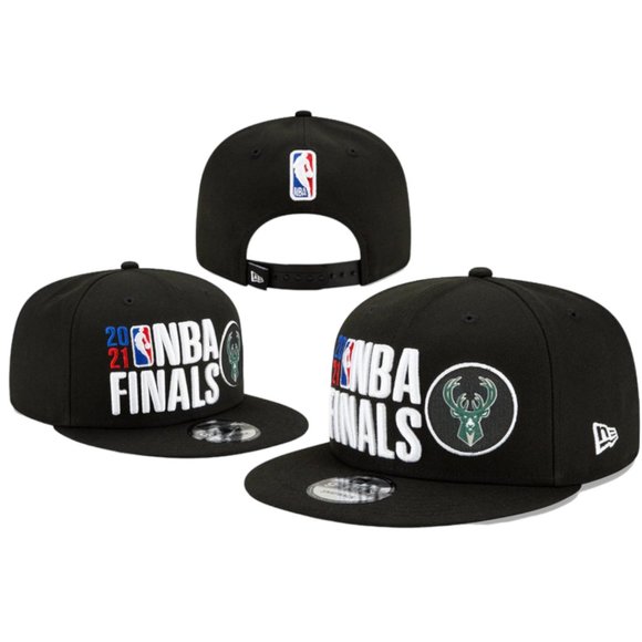 New Era Milwaukee Bucks 9FIFTY NBA Finals Champions Snapback Hat Cap Black - Picture 6 of 6